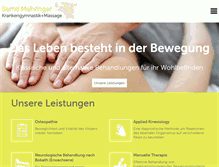 Tablet Screenshot of krankengymnastikpassau.de
